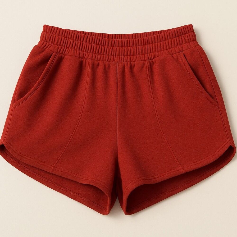 Forever 21 Red Athletic Shorts Lounge Gym Running Sweatpant Fleece Women’s M